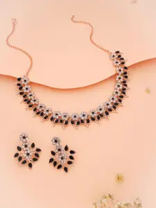 Anouk Gold-Plated American Diamond Studded Necklace And Earrings