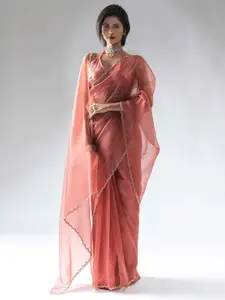 Saree mall Embellished Beads and Stones Ready to Wear Sarees