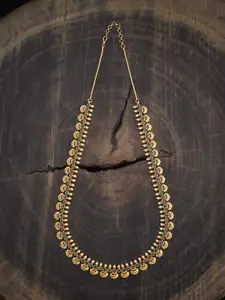 Kushal's Fashion Jewellery Copper Gold-Plated Antique Necklace