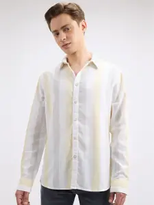Pepe Jeans Men Opaque Striped Casual Shirt