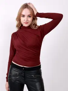 SIGHTBOMB Women Solid High Neck Top