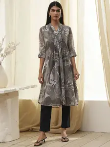 Biba Women Ethnic Motifs Printed Flared Sleeves Kurta