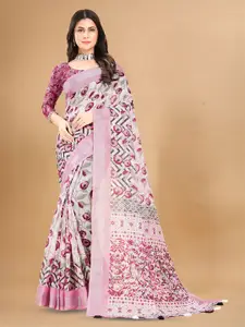 Anouk Printed Saree With Blouse Piece