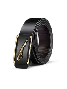 Provogue Men Textured Slider Buckle Belt