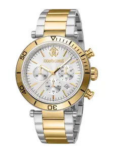 Roberto Cavalli Men Dial & Stainless Steel Bracelet Style Straps Analogue Automatic Watch RC5G128M0085