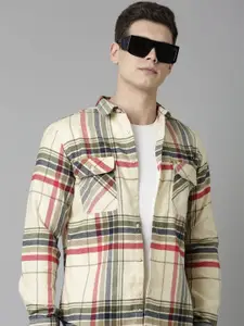 Kook N Keech Men Standard Tartan Checks Opaque Checked Casual Shirt