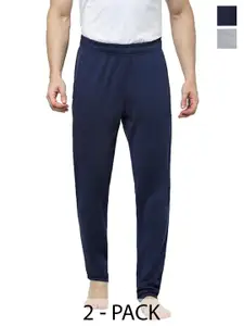 Moda Rapido Men Pack Of 2 Cotton Straight Fit Track Pant