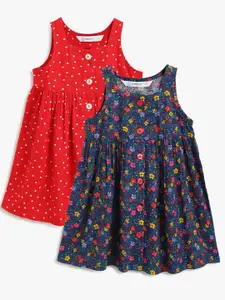 Campana Girls Pack of 2 Printed Casual Dresses