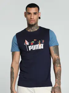 Puma Ess Printed Pure Cotton Slim Fit Short Sleeve T-Shirt