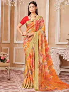 Mitera Women Geometric Printed Bagru Saree