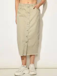 ONLY Embroidered Pencil Midi Skirt