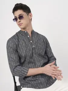 VASTRADO Voguish Striped Dobby Cotton Kurta