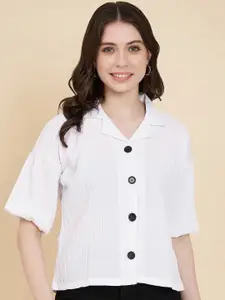 DressBerry Women Classic Boxy Opaque Striped Casual Shirt