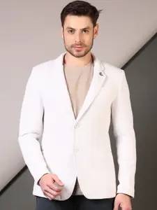 V-Mart Cotton Notched Lapel Single Breasted Blazer