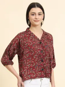 DressBerry Women Classic Boxy Opaque Printed Casual Shirt