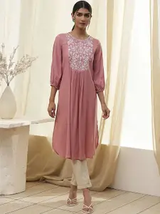 Biba Women Ethnic Motifs Yoke Design Thread Work Kurta