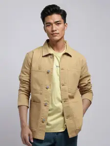 RARE RABBIT Men Denim Jacket with Embroidered