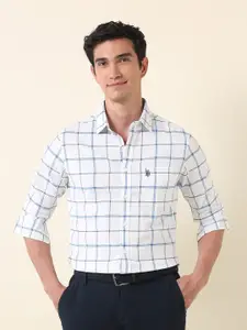 U.S. Polo Assn. Men Tailored Fit Opaque Checked Casual Shirt