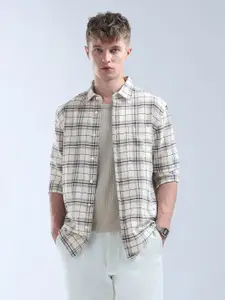 Flying Machine Men Classic Opaque Checked Casual Shirt