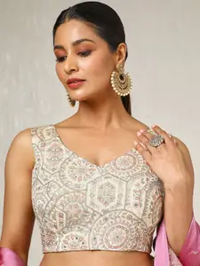 Soch Floral Printed V Neck  Blouse With Sequins