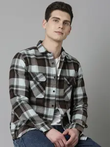 Kook N Keech Men Standard Tartan Checks Opaque Checked Casual Shirt
