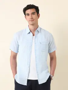 U.S. Polo Assn. Men Tailored Fit Opaque Checked Casual Shirt