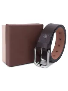 Metronaut Men Textured Leather Formal Belt