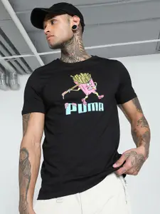 Puma Ess Graphic Printed Pure Cotton Slim Fit  Short Sleeve T-Shirt