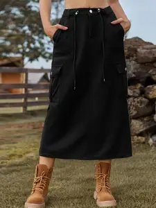 StyleCast Denim A-Line Midi Skirt