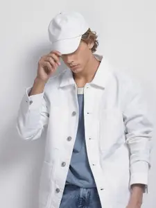 RARE RABBIT Men Washed Denim Jacket