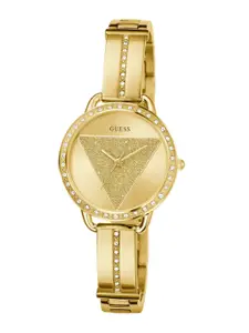 GUESS Women Embellished Dial & Stainless Steel Bracelet Style Straps Analogue Watch