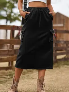 StyleCast Denim A-Line Midi Skirt