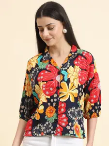 DressBerry Women Classic Boxy Opaque Printed Casual Shirt