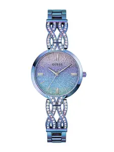 GUESS Coral Women Embellished Stainless Steel Analogue Watch GW0868L3