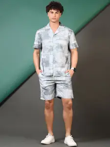 V-Mart Printed Shirt & Shorts Co-Ord Set