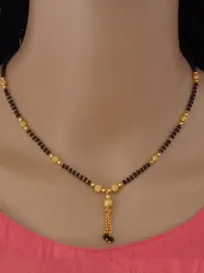 Ramdev Art Fashion Jwellery Set Of 4 Gold-Plated Beaded Necklace And Earrings