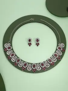 Anouk Gold-Plated American Diamond Studded Necklace And Earrings
