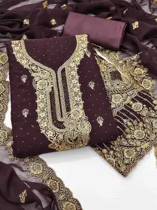 KALINI Embellished Unstitched Dress Material