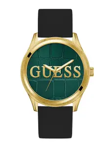 GUESS Men Textured Dial & Silicon Straps Analogue Watch GW0887G2