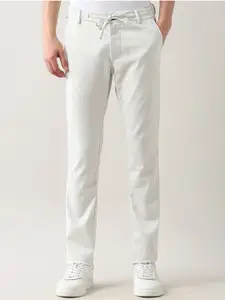 Arrow Sport Men Textured Slim Fit Trousers