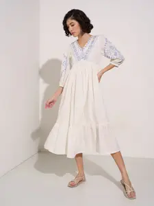 AKKRITI BY PANTALOONS A-Line Midi Dress