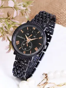 DressBerry Women Dial & Bracelet Style Straps Analogue Watch HOBDB-318-BK