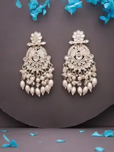 Anouk Silver Plated Artificial Beaded Contemporary Drop Earrings