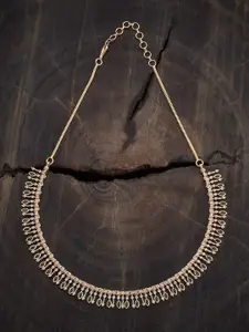 Kushal's Fashion Jewellery Embellished Bridal Copper Gold-Plated Necklace