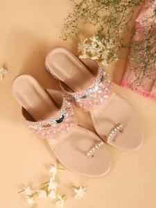 RUXBYPAYAL Textured Party Block Sandals