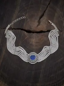 Kushal's Fashion Jewellery Copper Rhodium-Plated Necklace