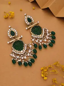 Anouk Gold Plated Artificial Beaded Contemporary Drop Earrings