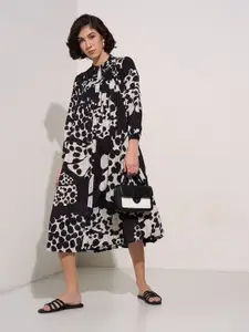 AKKRITI BY PANTALOONS Floral A-Line Midi Dress