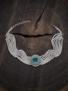 Kushal's Fashion Jewellery Copper Rhodium-Plated Necklace