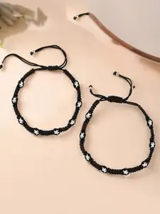 VAMA Set Of 2 Sterling Silver-Plated Anklet